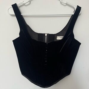 House of CB Black Velvet Corset Top